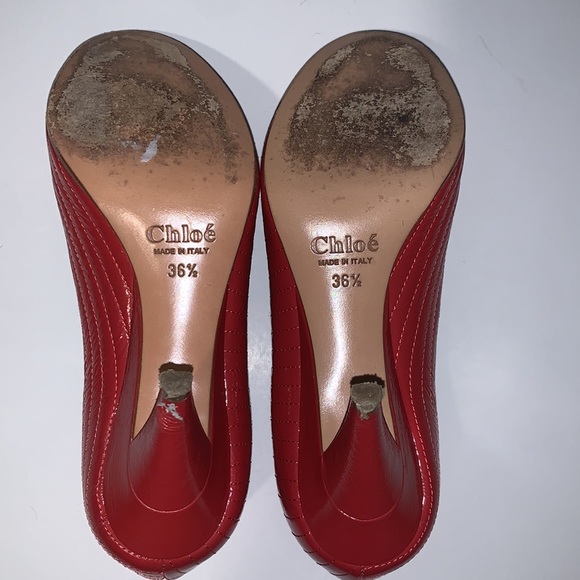 Chloe open toe knot pumps size 36.5 💯 Authentic - Picture 8 of 9